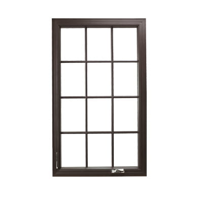 Andersen awning window with colonial grilles.