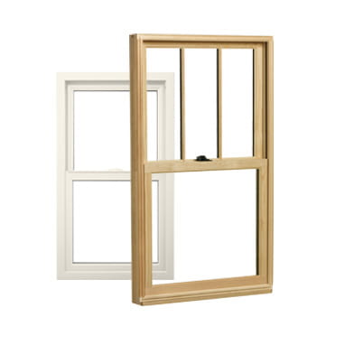 two andersen double hung windows one with grids and one without