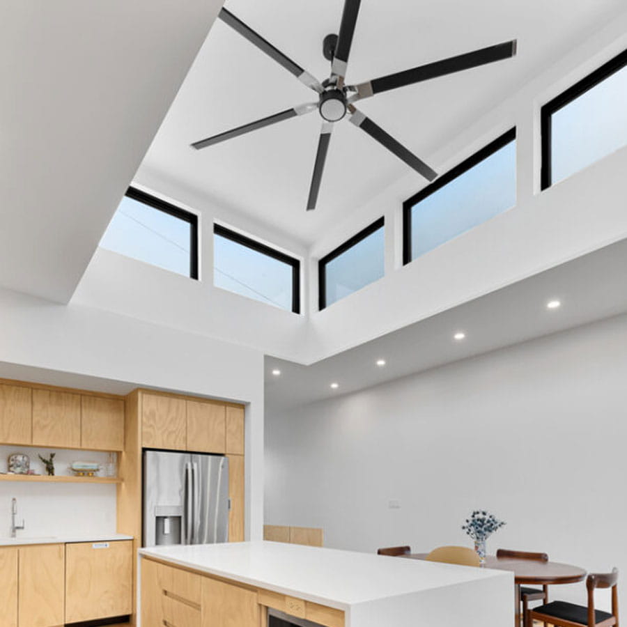Baltimore, Maryland kitchen with ceiling fan. 400 Series: awning, casement and picture windows