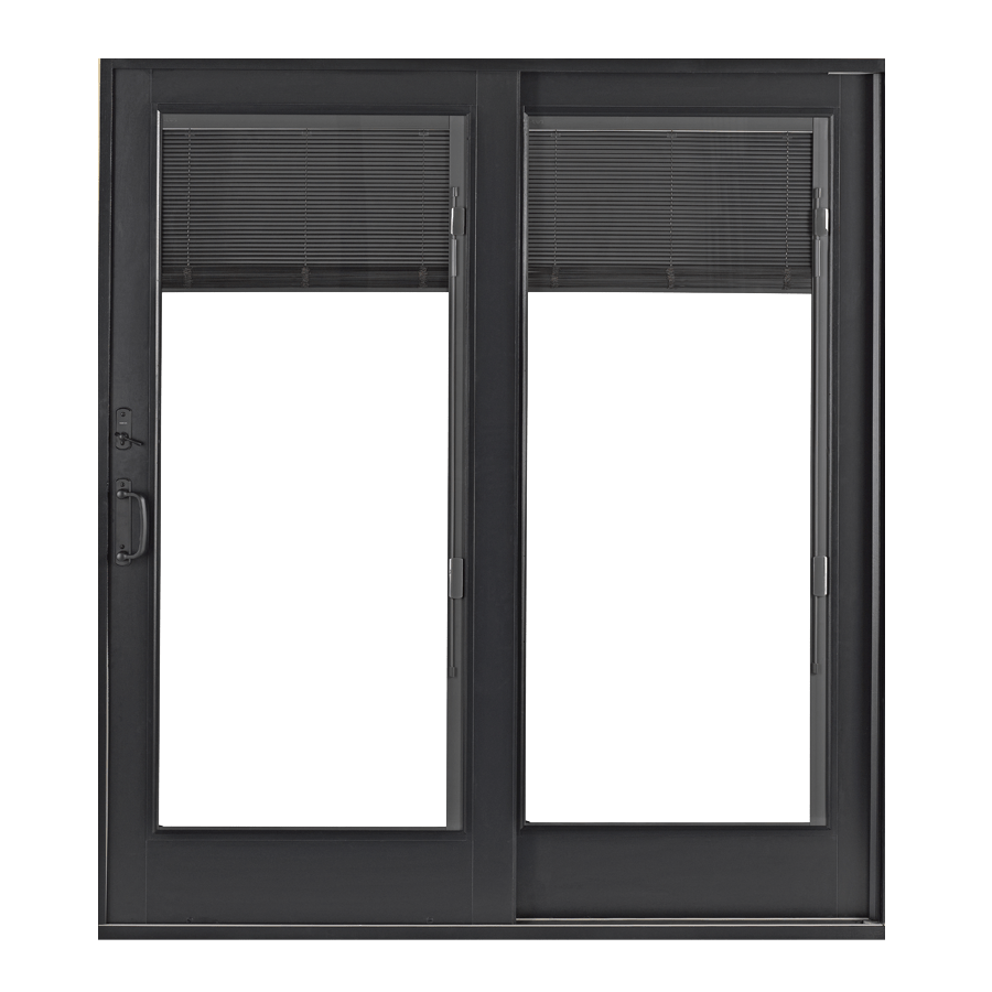 andersen a series gliding patio door with blinds between the glass