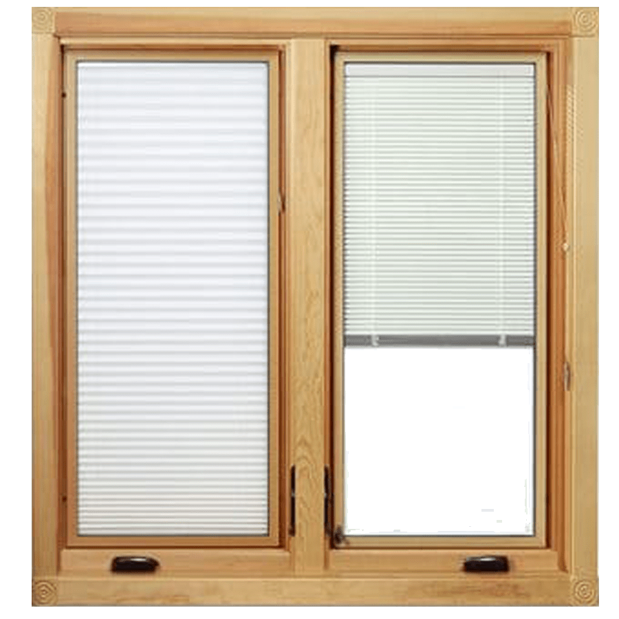 andersen e series specialty window with blinds between the glass