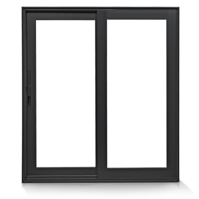 andersen black framed gliding patio door